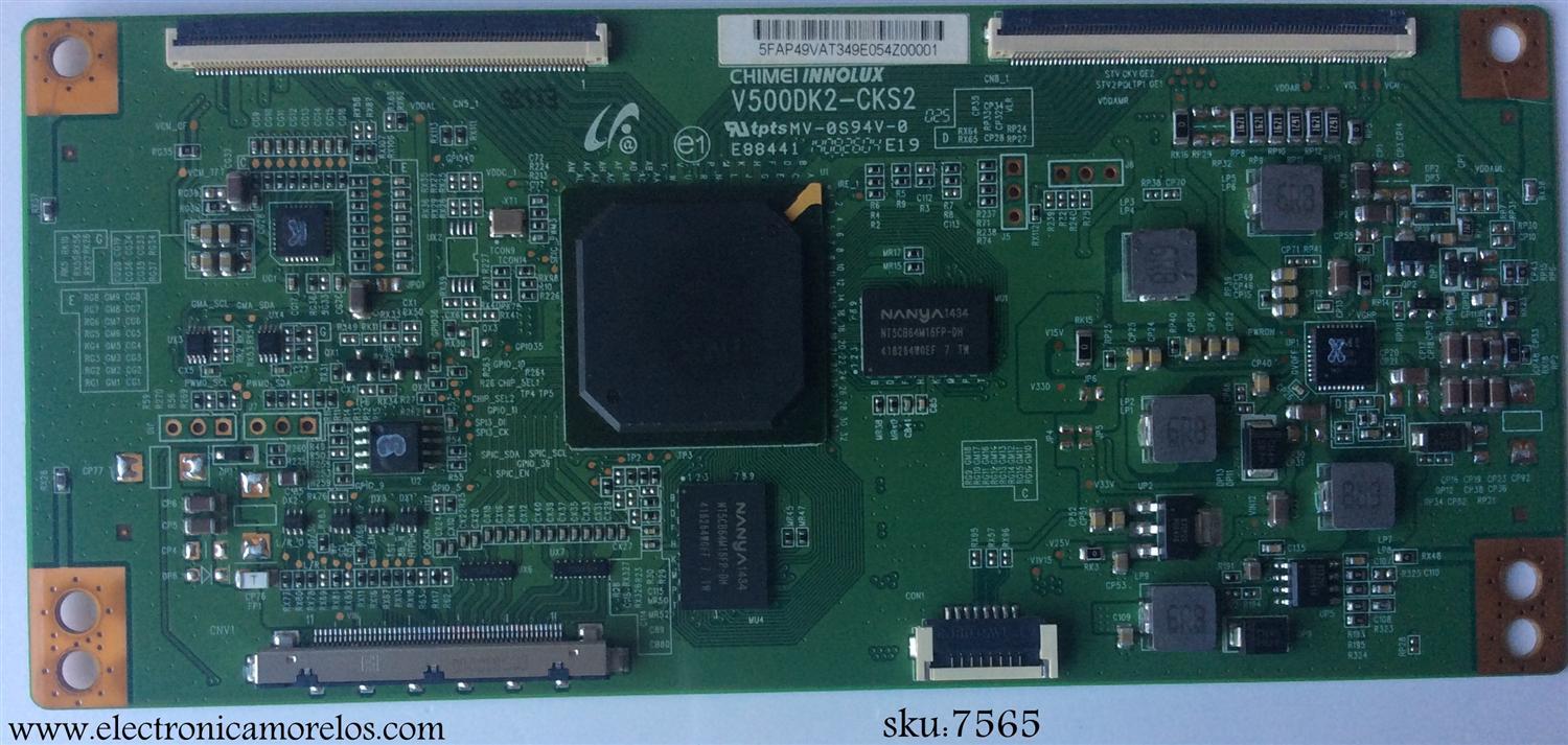 T-CON / NOTA: T-CON CUENTA CON SEIS RESISTENCIAS CON EL NUMERO 1621 / VIZIO V500DK2-CKS2 / E88441 / PANEL TPT500DK-QS1 REV:SC1E / MOD. P502UI-B1E / P502UI-B1E LTY6RKBQ / M50-C1 LTC6SRAR / M50-C1 LTM6SRAR / 50H7GB1 / 50H7GB / PLDED5035A-UHD / RLDED5098-UHD