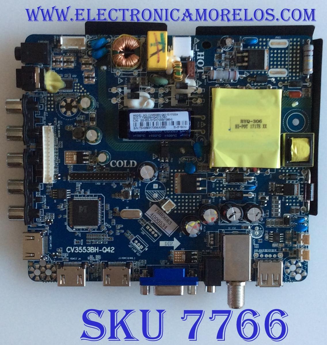 MAIN FUENTE (COMBO) POLAROID / 40GSR3000FC / 200-553-1012H / CV3553BH-Q42-13-170324 / 7.T3553BHQ4213.3B1 / 75H0683 / PANEL V400HJ6-PE1 REV. C3