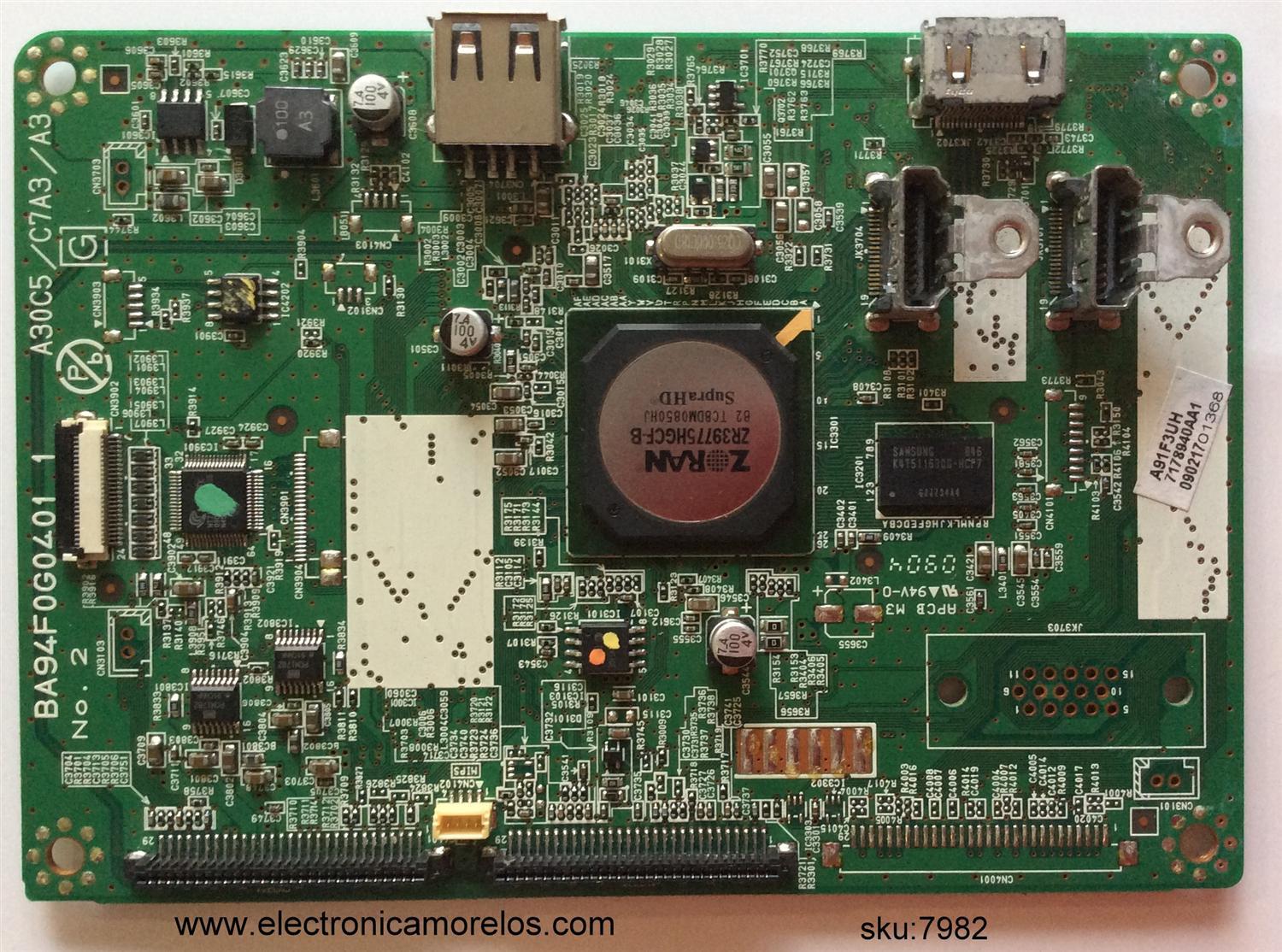 MAIN / SYLVANIA A91F3MMA-003 / A91F3UH / BA94F0G04012 / MODELO LC320EM1	