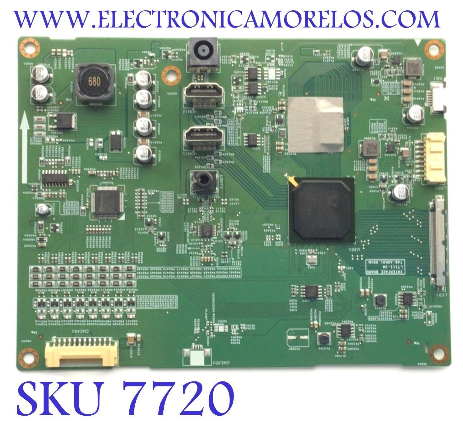 MAIN PARA MONITOR DELL / NUMERO DE PARTE 748.A2K01.001M / L7111-1M / E18681