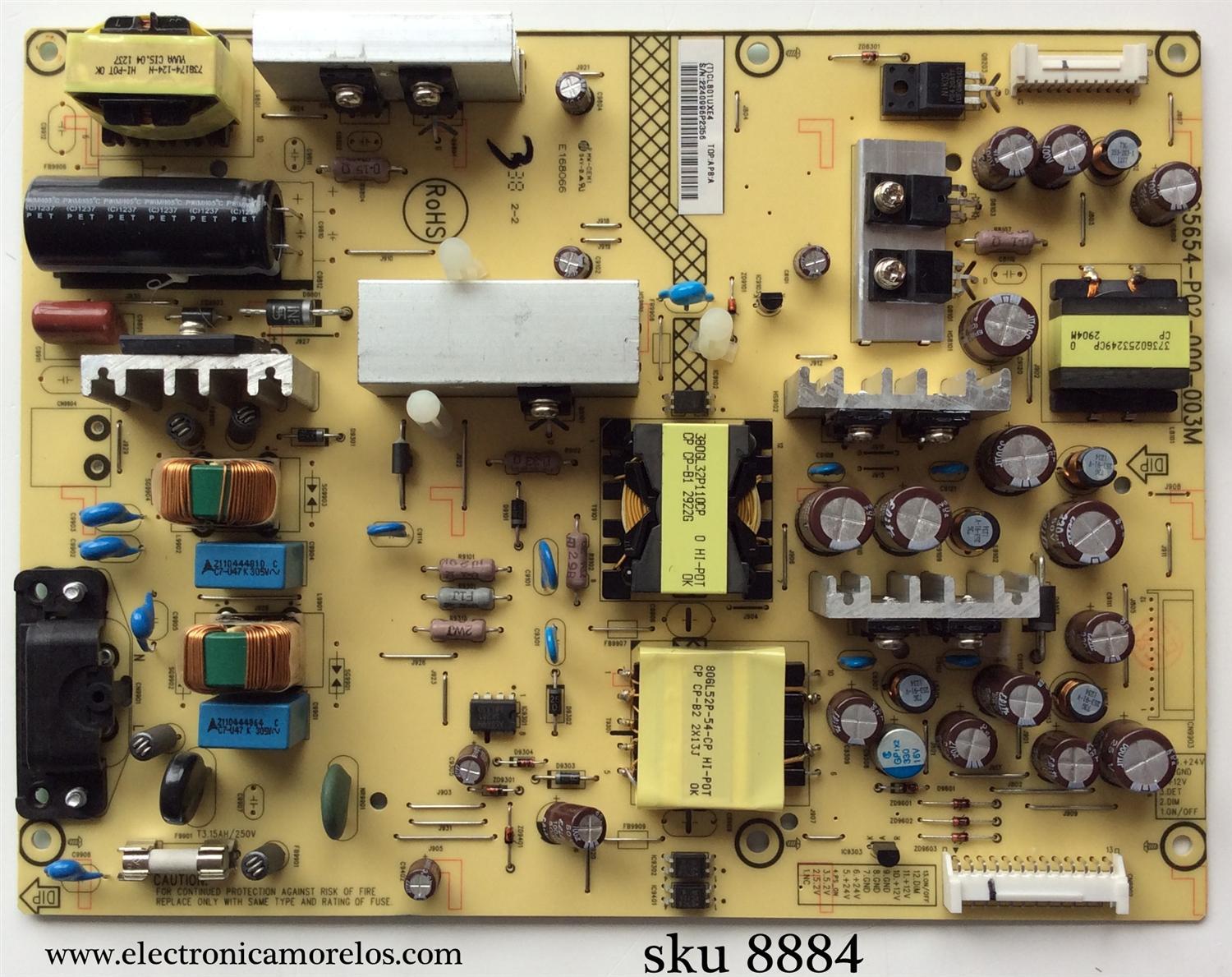 FUENTE DE PODER / INSIGNIA CL801UXE4 / ADTVCL801UXE4 / 715G5654-P02-000-003M / MODELOS NS-39D240A13 / E390-A1 LTMWNQBN / E390-A1 LTMXNQAN / E390-A1 LTXYNQAN / E390-A1 LTYWNQBN / E390-A1 LTYWNQBP / E390-A1 LTYXNQAN / E390I-A1 LTYWNQBN