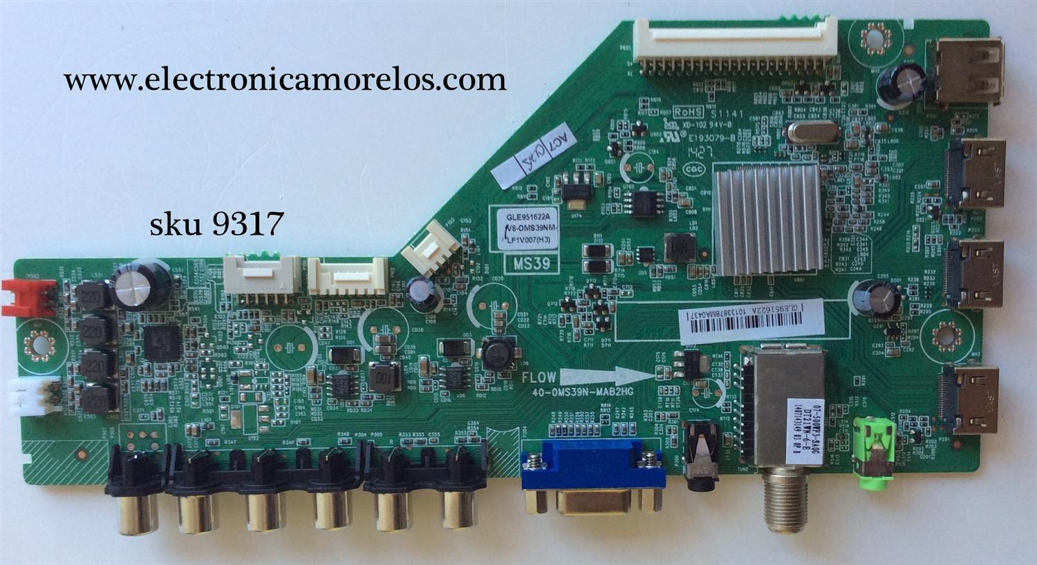 MAIN / TCL GLE951622A / V8-OMS39NM-LF1V007(H3) / V8-0MS39NM-LF1V007(H3) / MS39 / 40-OMS39N-MAB2HG	/ MODELO DE 40''