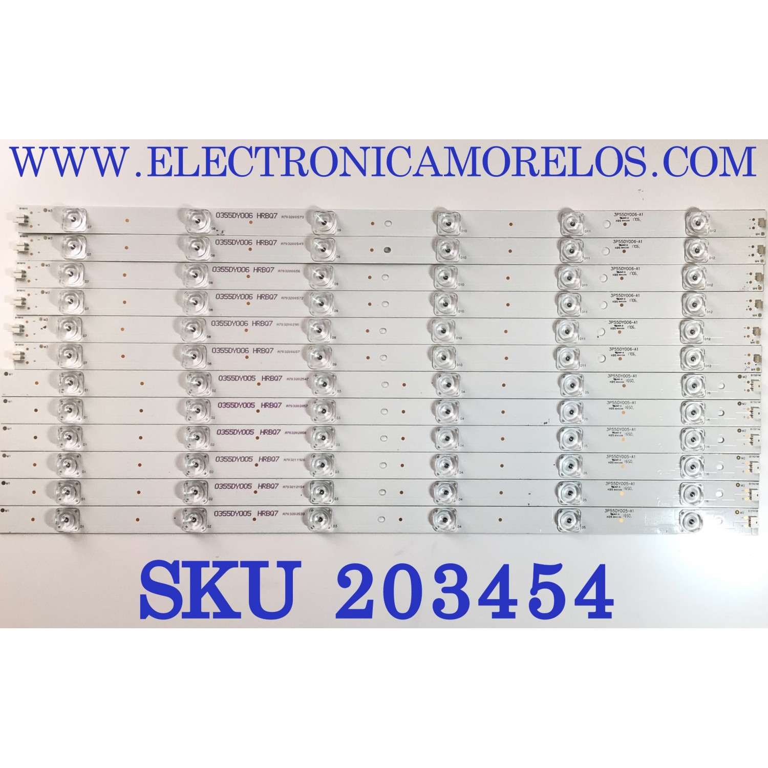 KIT DE LEDS PARA TV TCL ORIGINAL 12 PIEZAS / NUMERO DE PARTE 3P55DY005 / 3P55DY006 / 3P55DY005-A1 / 3P55DY006-A1 / 3P55DY005 HRBQ7 / 3P55DY006 HRBQ7 / PANEL LVU550SSDE / MODELO 55US5800