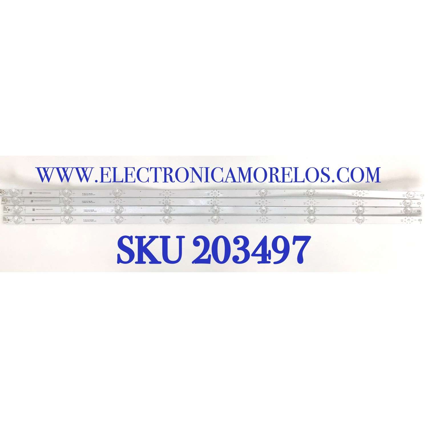 KIT DE LED'S PARA TV VIZIO (4 PIEZAS) / NUMERO DE PARTE JL.D50091330-202JS-M / JL.D50091330-202JS-M_V01 / F9NDC000018MAUXLB00D9KS50DR0 / PANEL V500DJ6-D03  REV.CB / MODELO M506X-H9