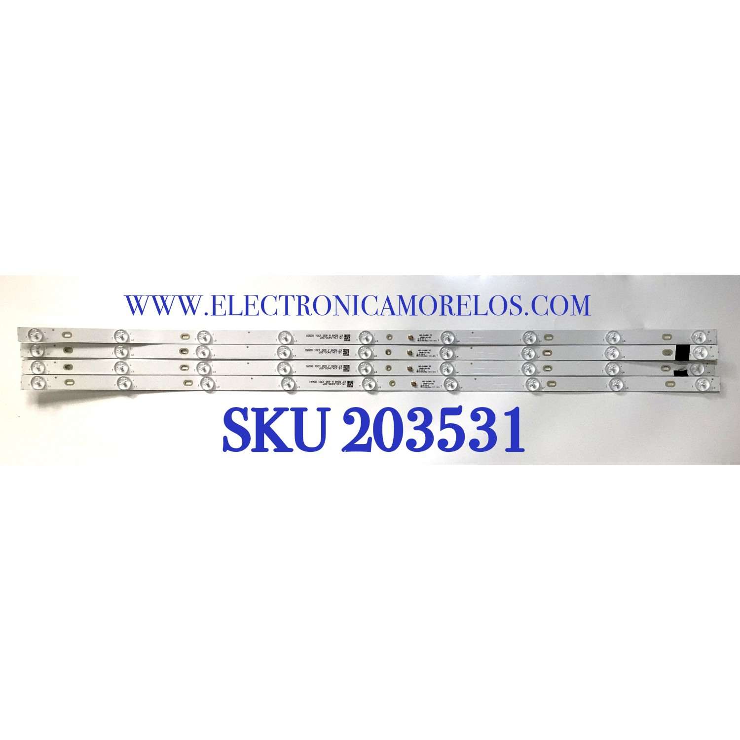 KIT DE LEDS PARA TV WBOX ( 3 PZ ) / NUMERO DE PARTE MS-L4266 / 15.124.0430.007 / E516265 / PANEL GJT43DF-GX / MODELO 0E-43M0N1080