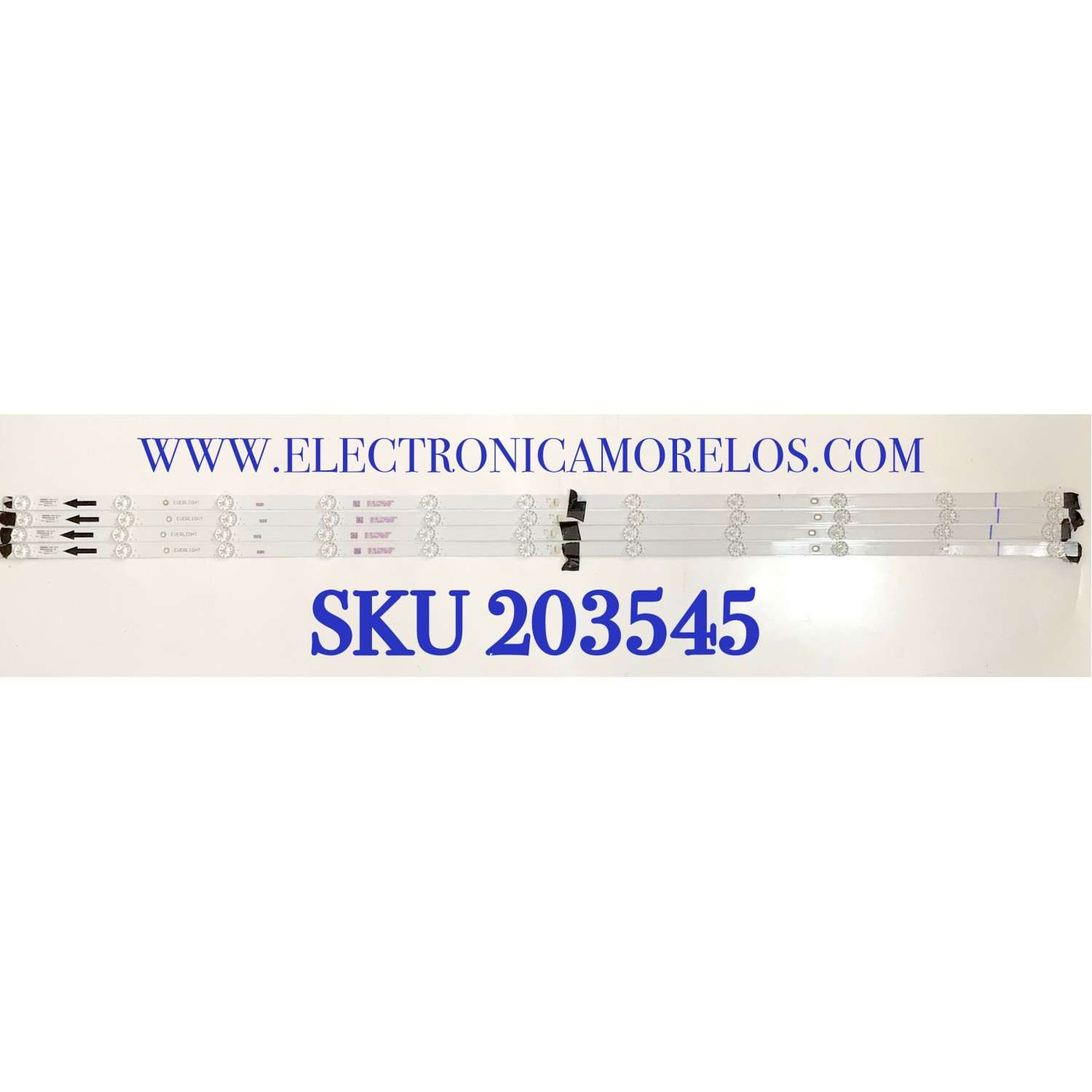 KIT DE LEDS ORIGINAL PARA TV LG 4 PIEZAS / NUMERO DE PARTE 55HR332M11A0 V0 / 4C-LB550T-HR19C / 55D2000 / 55D2000 11*4 / E486558 / PANEL LVU550LGDX E0212 / NC650TQG-ABKH1 / MODELO 55UP7000PUA / 55UP7000PUA.CWMYLH - Imagen 1