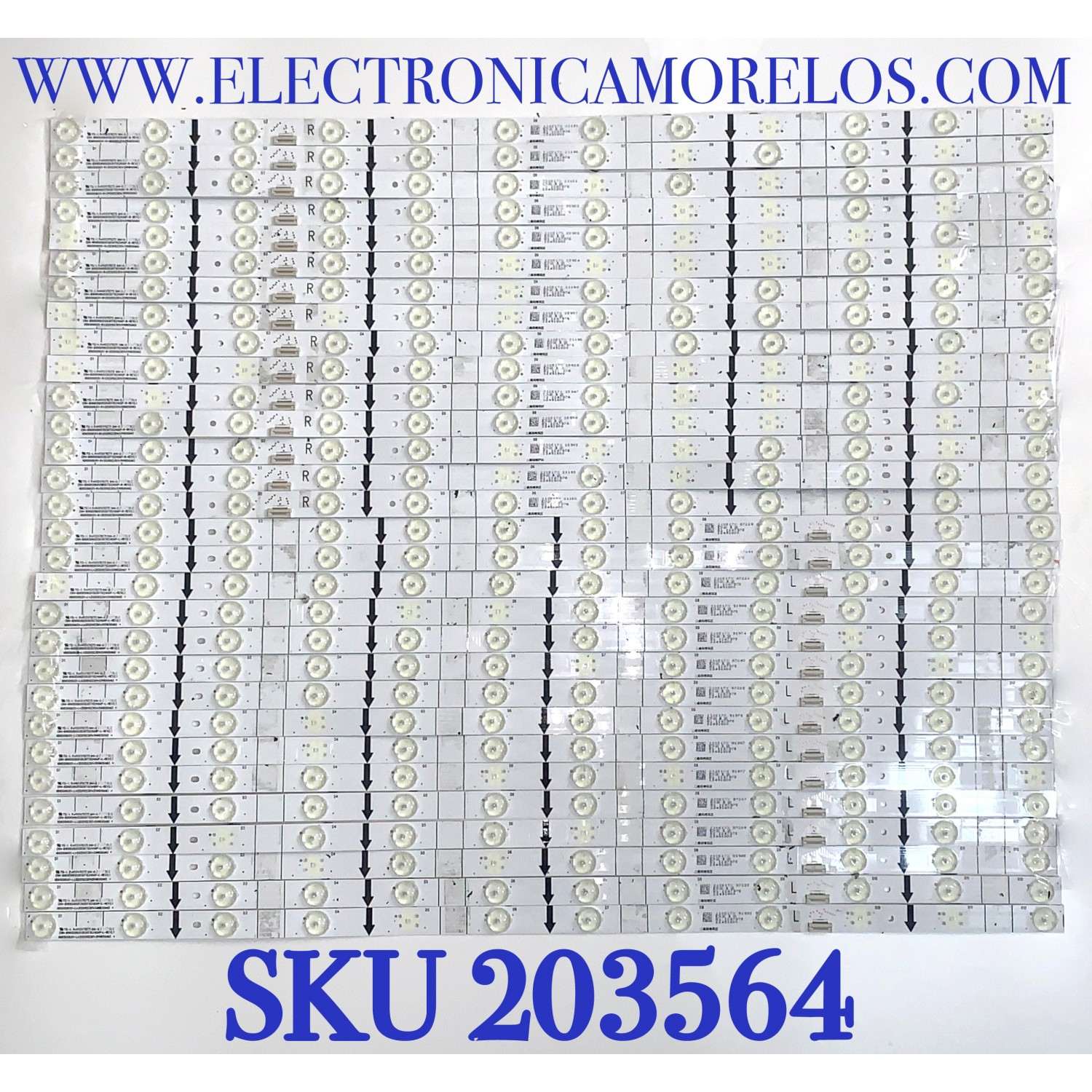 KIT DE LED'S PARA TV HISENSE (30 PIEZAS) / NUMERO DE PARTE SVH650AN3 / HD650X6U51-L / HD650X6U51-R / CRH-BXK65X6U513030T15240AP-R / CRH-BXK65X6U513030T15240AP-L / PANEL'S HD650X6U51-T1L3 / HD650X6U21-T1L3\S0\FJ\GM\ROH / T650QVN07.6 / MODELO 65U8G 65U6FUA