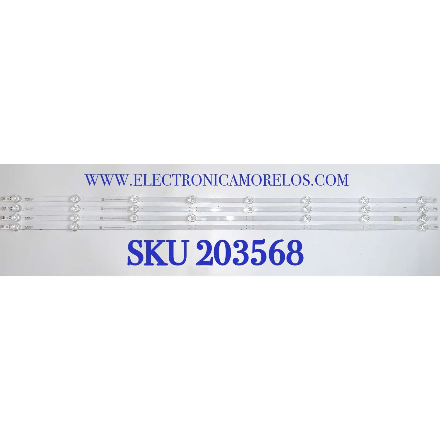 KIT DE LEDS PARA TV VIZIO (4 PIEZAS) / NUMERO DE PARTE 07D500408002-X1 / 07D500408002-X2 / F1L6F000049 / PANEL V500DJ6-203 / MODELO ¨50¨