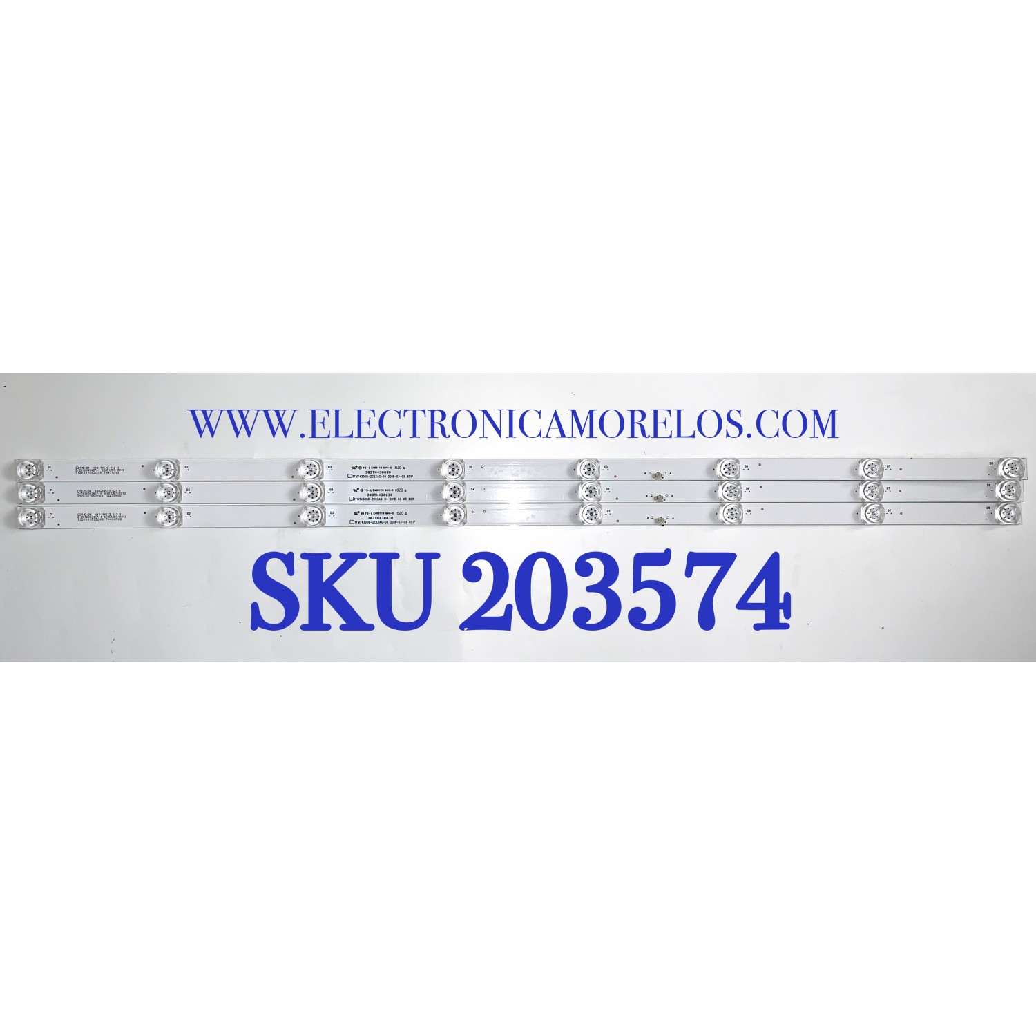 KIT DE LEDS PARA TV WESTINGHOUSE ( 3 PZ ) / NUMERO DE PARTE 303TH430038 / TFMT43D08-ZC23AG-04 / E469119 / 112600155ZC00 / MODELOS WD43UB4530 / WG43UX4100 / WE43UB4530