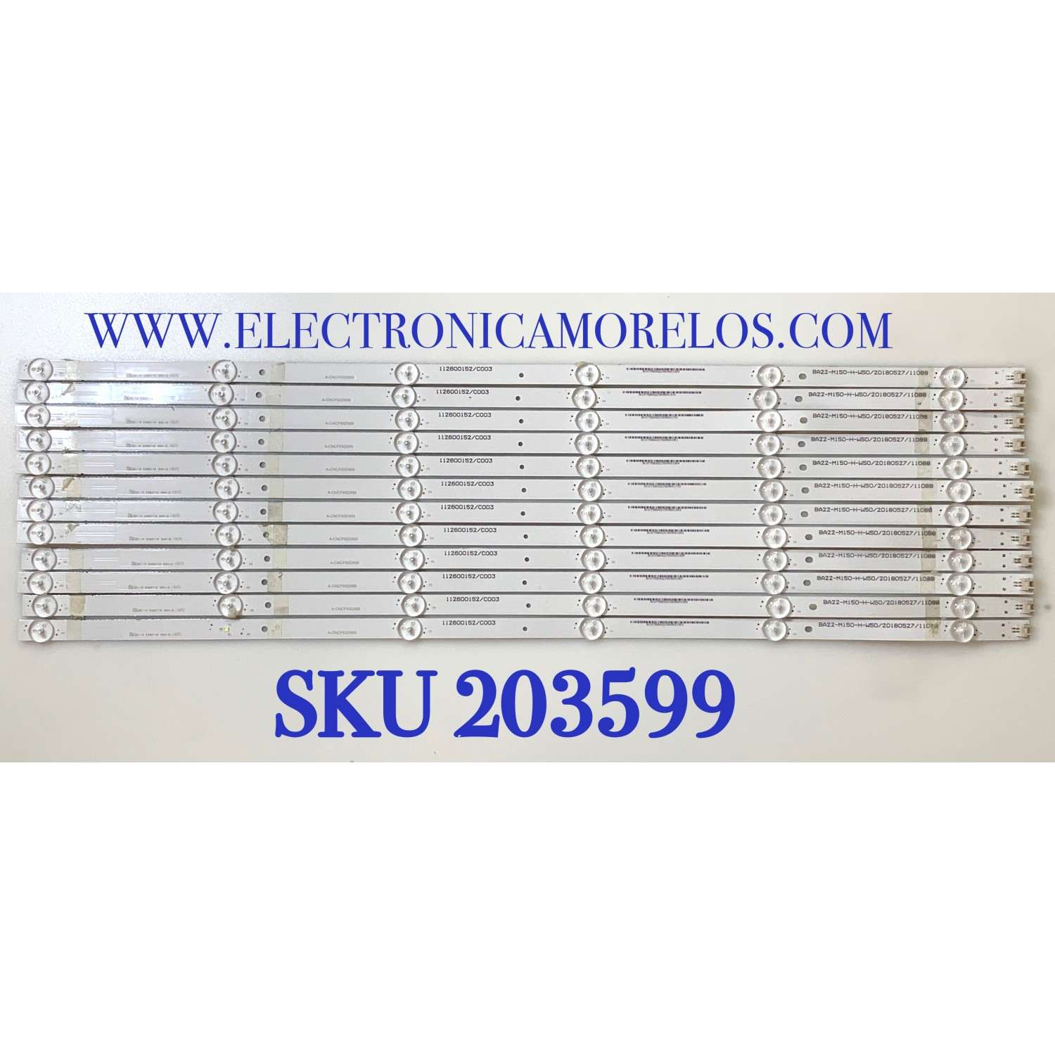 KIT DE LED'S PARA TV  ( 12PZ ) / NUMERO DE PARTE A-CNCF64D999 / 112601252/C003 / 20180527