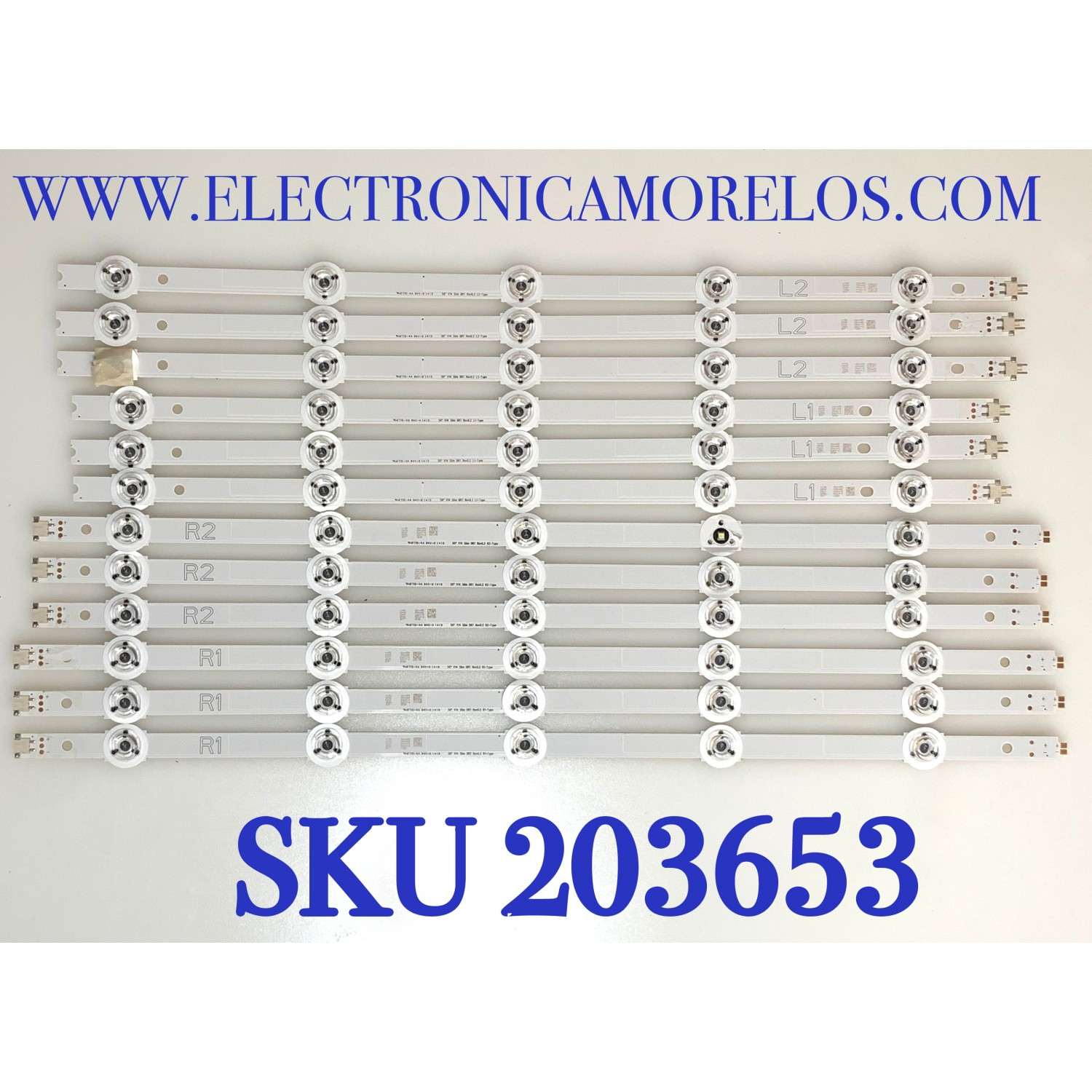 KIT DE LED'S PARA TV PANASONIC ( 12 PZ ) / NUMERO DE PARTE 6916L-1824A / 6916L-1825A / 6916L-1826A / 6916L-1827A / PANEL LC500DUF (VG)(F1) / MODELO TC-50AS650VE / TX-50AS650B / TX-50AS740B / TX-50AS650E