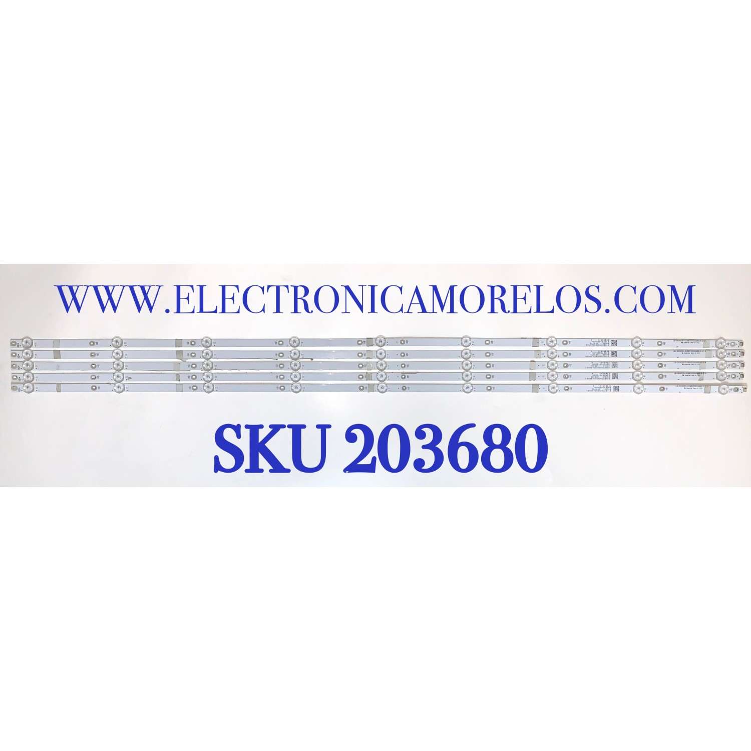 KIT DE LED'S PARA TV INSIGNIA ( 5 PZ ) / NUMERO DE PARTE LB-DM3030-GJBBY555X9BB19-2-X / 210BZ09D0B33LBM0BX / 55BB19-1 / E466169 / PANEL TPT550U2-D132.L 