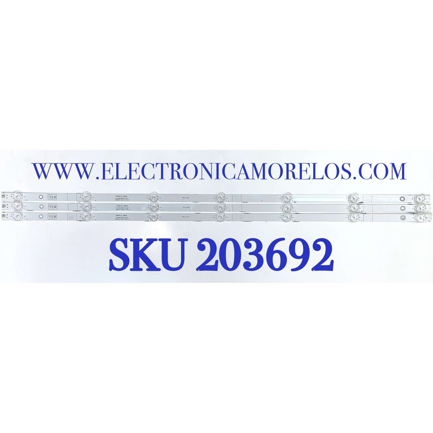 KIT DE LED'S PARA TV HISENSE ( 3 PZ ) / NUMERO DE PARTE LB4305 / LB43058 V0 / 20190413 / LB_JHD425V1F51-T0 / E469119 / PANEL JHD425V1F51-T0L1\S0\GM\ROH / MODELO 43H4030F1