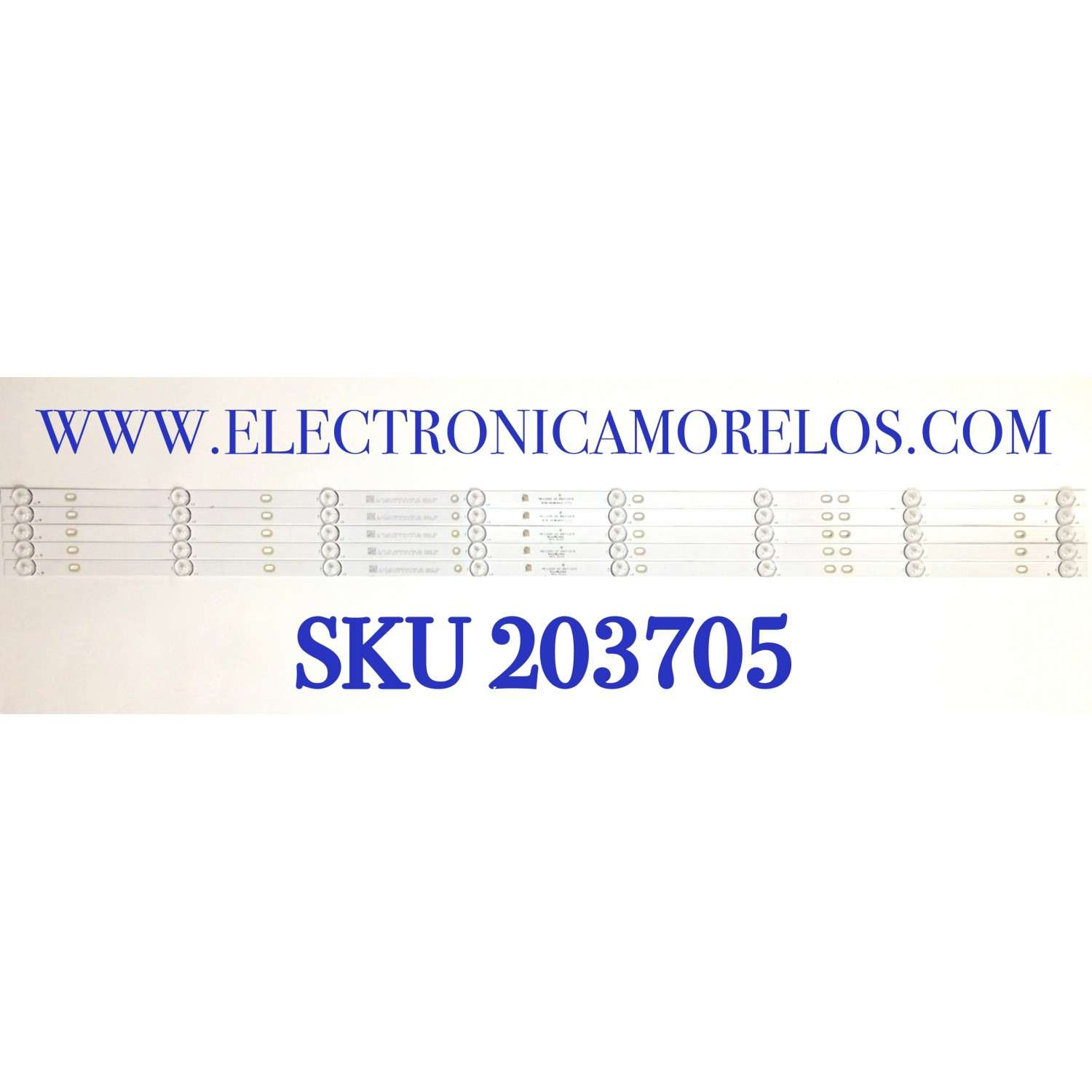 KIT DE LED'S PARA TV SCEPTRE (5 PIEZAS) / NUMERO DE PARTE MS-L2221 V2 / MS-L2221 / 1.17.01.0000010-000 / E78030 / PANEL DXCV500U1-T01-V03 / DISPLAY CC500PV7D VER.02 / MODELOS W50 TBTV58HA / W50 U515CV-UMKR / W50 U515CV-UMS / W50 U515CV-U