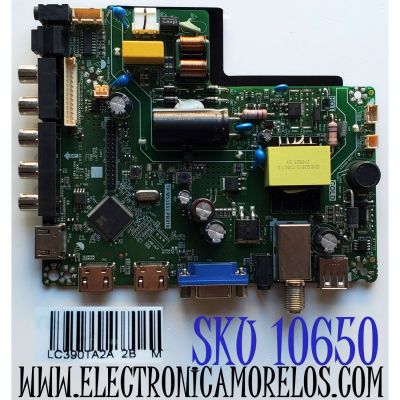 MAIN FUENTE ((COMBO)) PARA TV QUASAR / NUMERO DE PARTE TP.MS3553.PB819 / DXCK202012-077 / 1.05.01.0010040-000 / C21010182 / PANEL DXLC390TA2A / DISPLAY LC390TA2A / MODELO Q39HD1