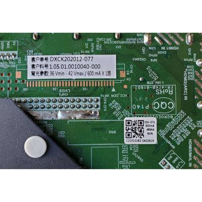 MAIN FUENTE ((COMBO)) PARA TV QUASAR / NUMERO DE PARTE TP.MS3553.PB819 / DXCK202012-077 / 1.05.01.0010040-000 / C21010182 / PANEL DXLC390TA2A / DISPLAY LC390TA2A / MODELO Q39HD1 - Imagen 2