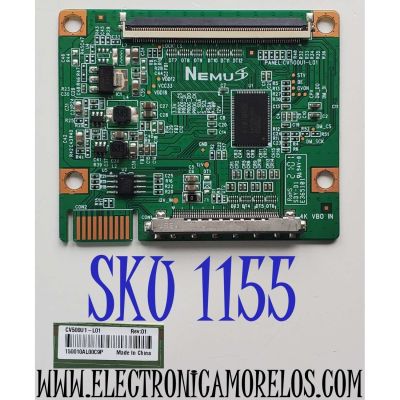 T-CON PARA TV SCEPTRE / NUMERO DE PARTE N4TCV500U1-L01_K0 / CV500U1-L01 / 5B5A05 / LGB107 A2817 / PANEL DXCV500U2-T01-V01 / MODELO W50 U515CV-UMR