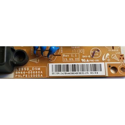 FUENTE DE PODER PARA TV SAMSUNG / NUMERO DE PARTE BN4400660A / PSLF610S05A / BN44-00660A / SU10054-13033 / PANEL CY-HF290AGMV1H / MODELO UN29F4000 / UN29F4000AFXZA CS01 - Imagen 2