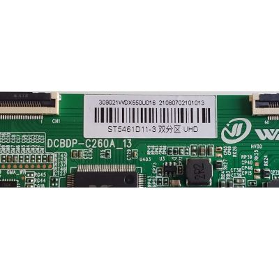 T-CON PARA TV JVC / NUMERO DE PARTE 309021WDX550U016 / DCBDP-C260A_13 / 21080702101013 / 309021VVDX550U1016 / DISPLAY ST5461D11-3 VER.2.1 / PANEL CX550DLEDM / MODELO LT-55EC3512 - Imagen 3