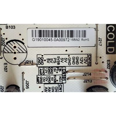 FUENTE DE PODER PARA TV POLAROID / NUMERO DE PARTE G19010045 / PW.168W2.802 / G19010045-0A00972 / MODELO 55T7U - Imagen 2