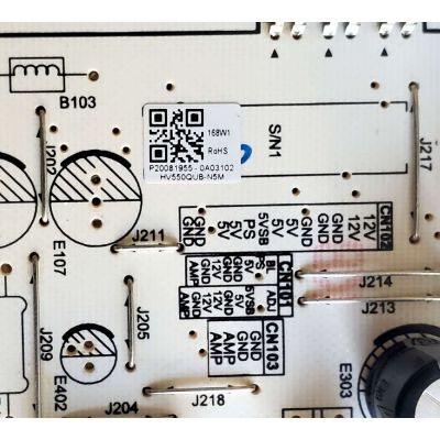 FUENTE DE PODER PARA TV POLAROID / NUMERO DE PARTE P20081955 / PW.168W2.802 / P20081955-0A03102 / HV550QUB-N5M / MODELO 55T7U - Imagen 3