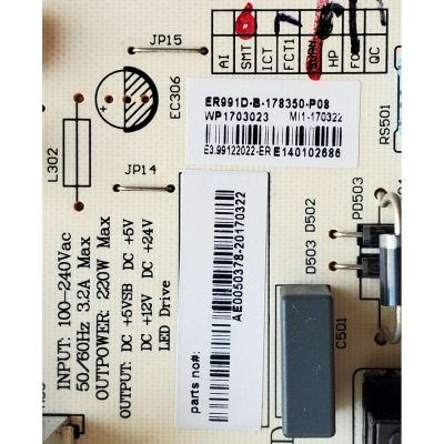 FUENTE DE PODER PARA TV RCA / NUMERO DE PARTE AE0050378 / ER991D / ER991D-B-178350-P08 / AE0050378-20170322 / MODELO RLED6090 - Imagen 3