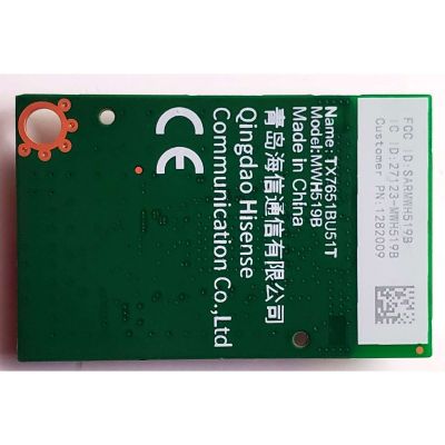 MODULO WIFI PARA TV HISENSE / NUMERO DE PARTE 1282009 / TX7651BU51T / MWH519B / SARMWH519B / 27123-MWH519B / M5B5G_MB_V1.00 / PANEL HD580X1U93-TAL5\S0\GM\ROH / DISPLAY CV580U1-T01 REV:02 / MODELOS 43R6E4 / 55R6G / 58R6E3 - Imagen 3