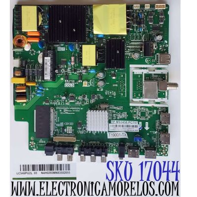 MAIN FUENTE ((COMBO)) PARA TV ONN / NUMERO DE PARTE 317GAAMB975CVT0030 / TP.MS3458.PC757 / AMB975CVTH19030212 / AMB975CVT / H19030212 / LC546PUL2L03 / T19001-TX / PANEL TPT5500F2-PU2L03.Q REV:S03J / DISPLAY LC546PUL2L 03 / MODELO ONA55UB19E06