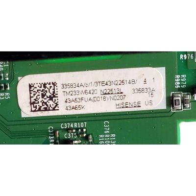 MAIN FUENTE ((COMBO)) PARA TV HISENSE ((GOOGLE TV)) 4K·UHD·HDR / NUMERO DE PARTE 335834 / RSAG7.820.12970/ROH / 335833 / 43A53FUA(0018) / PANEL HD425Y1U71-T0LG\S0\SM\ROH / 342068 / DISPLAY HV430QUB-F70 / MODELO 43A65K / 43A7K - Imagen 4