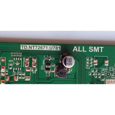 MAIN PARA TV HKPRO / NUMERO DE PARTE SVS671TA07-MA200CK / TD.NT72671.U781 / 1NT671A / V8-NT671LA-LF1V720 / MIDF977385C / P2RK31684A0 / DISPLAY CV580U1-T01 REV:02 / MODELO HKP58UHD7 - Imagen 3