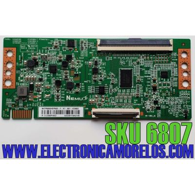 T-CON ORIGINAL PARA TV HKPRO / NUMERO DE PARTE N4TP580UHDPV6D / CC580PV6D / N4TP580UHDPV6D-F / N4TP580UHDPV6D-F-K1-A01 / CC500PV6D / ST7461D01-7-C-4 / ST4251D01-7 / ST6451D02-C / ST5461D11-4 / PT500GT02-1 / DISPLAY CC580PV6D VER.01 / MODELO HKP58UHD7