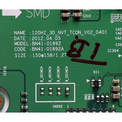 T-CON PARA TV SAMSUNG / NUMERO DE PARTE BN96-27249A / BN41-01892A / BN97-06783B / BN9627249A / PANEL LTJ550HW13-V / MODELOS LH55EDCPLBC/XD / UN55FH6030CXZA / UN55FH6030FXZC / UN55EH6030GXPE / LH55MDCPLGC/XD / UN55FH6030FXZA / MAS MODELOS EN DESCRIPCIÓN - Imagen 2