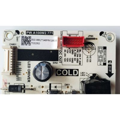 FUENTE DE PODER PARA TV TCL / NUMERO DE PARTE 30102-000012 / PW.A100W2.771 / 22092285 / PANEL CV500U2-L02 REV:02 / MODELOS 50S453 / 50S455 / 50S45G - Imagen 2