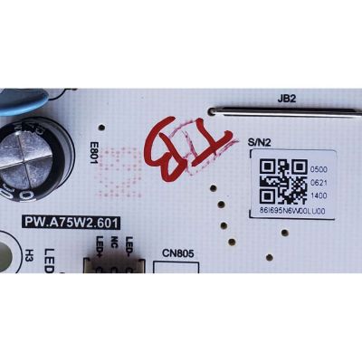 FUENTE DE PODER PARA TV INSIGNIA / NUMERO DE PARTE 050006211400 / PW.A75W2.601 / P22061338-0A00602 / 86I695N6W00LU00 / MODELO NS-39F201NA23 - Imagen 3