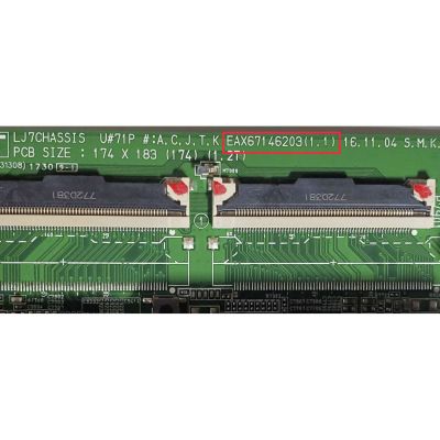 MAIN PARA TV LG 4K ((SMART TV)) / NUMERO DE PARTE EBT64533012 / EAX67146203 / 63942201 / 84338201 / EAX67146203(1.1) / PANEL NC490DGG-AAFXF / MODELO 49UJ6300-UA / 49UJ6300-UA.AUS4LOR / 49UJ6300-UA.BUS4LOR - Imagen 3