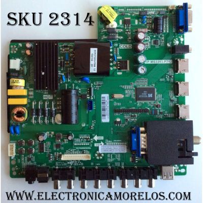 MAIN / FUENTE / (COMBO) / SCEPTRE B15113991 / TP.MS3393.P712 / T201510071A / PANEL LSC400HN02 / MODELO X40	