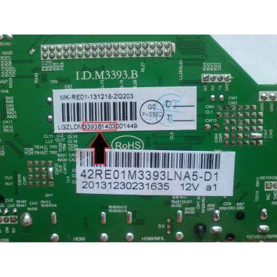 MAIN / RCA 42RE01M3393LNA5-D1 / LD.M3393.B / 20131230231635 12V a1 / 3393B1403 / 20131230231635 / PANEL V420H2-P01 / MODELO LED42C45RQD - Imagen 3