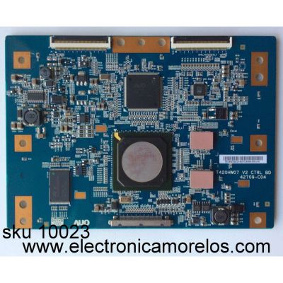 T-CON / SANYO / HITACHI / INSIGNIA 55.42T08.C19 / 42T09-C04 / 5542T08C19 / PANEL T420HW06 V.5 / MODELOS DP42410 P42410-00 / L42S504 / NS-42L550A11