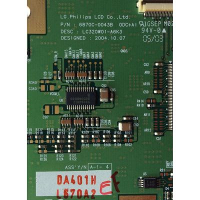 T-CON / LG 6871L-0670A / 6870C-0043B / 670A / MODELO 32LP1D-UA.ALUSLL / PANEL LC320W01(A6)(K6)	 - Imagen 2