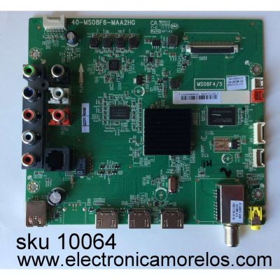 MAIN PARA TV HITACHI NUMERO DE PARTE  IFF121059B / V8-MS08F4H-LF1V004(H4) (H7) / 40-MS08F6-MAA2HG / V8-MS08F4H-LF1V004 / MODELO LE48M4S9 