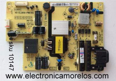 FUENTE DE PODER PARA TV TCL / NUMERO DE PARTE 81-EL281C0-PL290AA / EL28C0 / 40-EL2810-PWE1XG / CCP-508