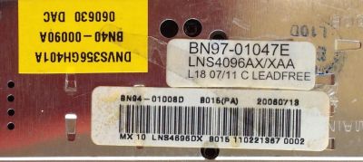 MAIN / SAMSUNG BN94-01008D / BN97-01047D / BN41-00774A / BN97-01047E / MODELO LNS4696DX/XAA SP01 / PANEL LTA460HS-LH1-D00	 - Imagen 2