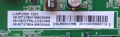MAIN PARA TV TCL / NUMERO DE PARTE V8-OMT2705-LF1V045 / 40-MT2700-MAB2LG / MT27 / GLE950336B / 08-MT27S07-MA200AA / 08-CS32TML-LC223AA / 08-MT27S04-MA300AA / V8-0MT2705-LF1V045 / MODELO L32F3300 - Imagen 2
