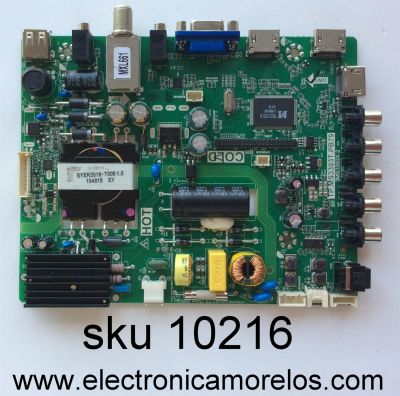 MAIN FUENTE PARA TV DAEWOO B16043399 / TP.MS3393T.PB79 / 02-SHG39A-C001019 / 3MS3393X-2 / MODELO L32R6400TN 