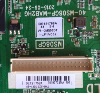 MAIN FUENTE PARA TV TCL IDE121758A / V8-0MS08DT-LF1V032 / V8-OMS08DT-LF1V032 / M8-43D14ZS-MA1 / 40-MS08GP-MAB2HG/ MS08GP / MODELO 43'' - Imagen 2