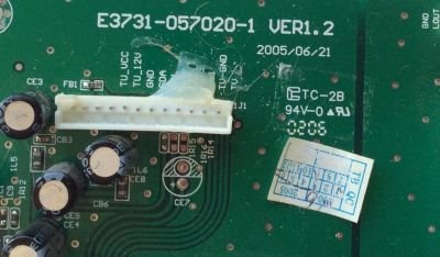 TARJETA DE TUNEL / AKIA E3731-057020-1 / E3731-057020-1 VER1.2 / MODELO LCT2715	 - Imagen 2