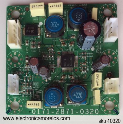 TARJETA DE AUDI 3832-0012-0137 / 0171-2871-0320 / MODELO VP322HDTV10A	