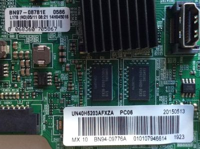 MAIN PARA TV SAMSUNG / NUMERO DE PARTE BN94-09776A / BN41-02245A / BN97-08781E / BN9409776A / PARTE SUSTITUTA BN94-10719A / PANEL CY-DF400BGLV8H / MODELOS UN40H5203 / UN40H5203AFXZA / UN40H5203AFXZA VF11 - Imagen 2