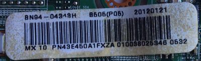 MAIN / SAMSUNG BN94-04343H / BN41-01799A / BN97-06528F / MODELO PN43E450A1FXZA TS02 / PANEL S43AX-YD01 / S43AX-YB01	 - Imagen 2