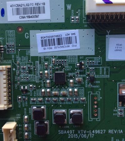 MAIN / TOSHIBA 461C8A21L02 / 431C8A21L02 / SBA49T / VTV-L49627 / MODELO 49L310U / PANEL LC490DUY-SHA2	 - Imagen 2